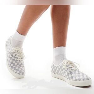 NEW Vans Authentic Lowpro Lunar Rock Embroidered Checkered Sneakers Wmn Sz 7.5